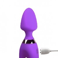 Wand Massager 9 Speeds Rechargeable Silicone with 2 Motors Purple (LAST ONES AVAILABLE)